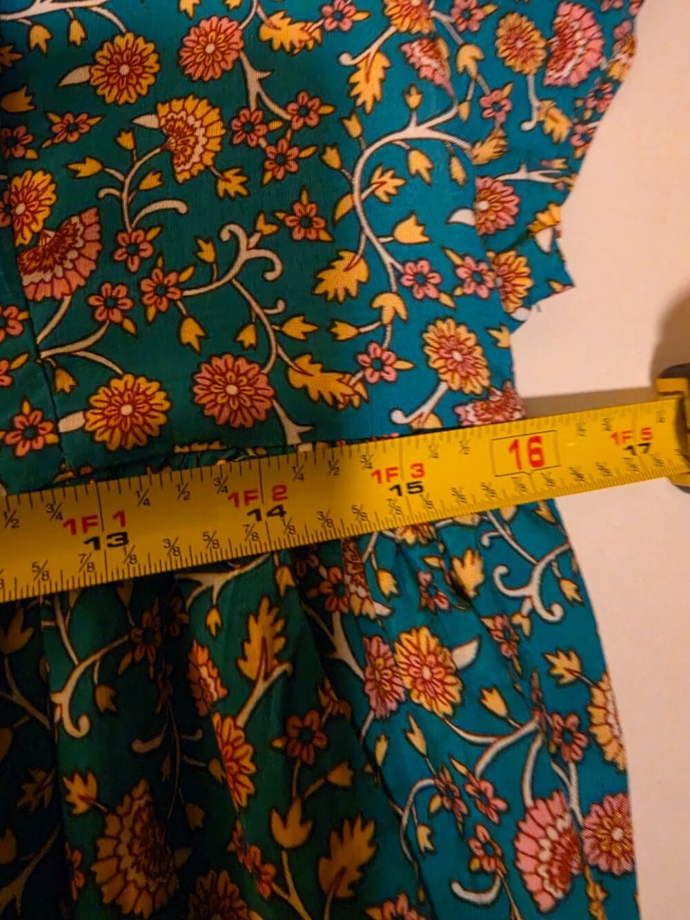 Natural Life Avery Midi Women's Green Floral Cottagecore Prairie Dress Sz L - Picture 9 of 11